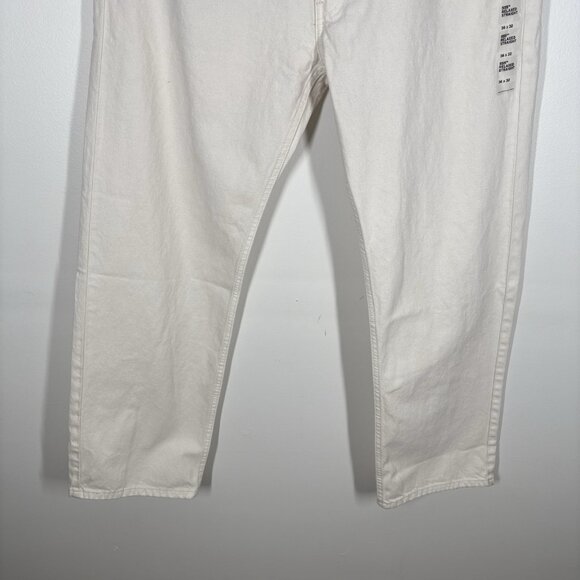 Levis Men Size 36x32 Ivory Denim 5-Pocket Casual 555 Relaxed Straight Jeans NWT - Picture 5 of 16